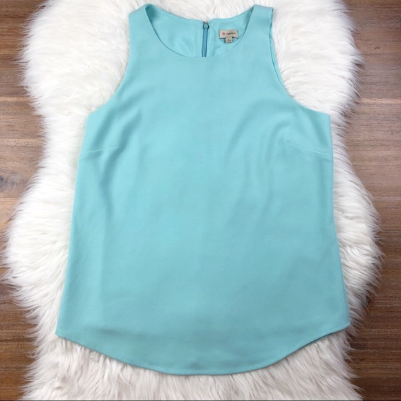 Daniel Cremieux Tops - Cremieux Sleeveless Aqua Mint Lined Tank Top M0375